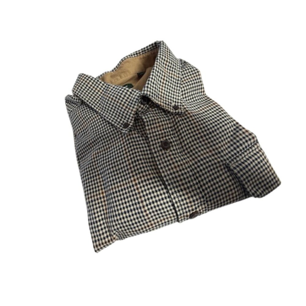 Orvis Men's XL Button-Up Shirt Brown Check Cotton Twill Casual Outdoor - Picture 8 of 8